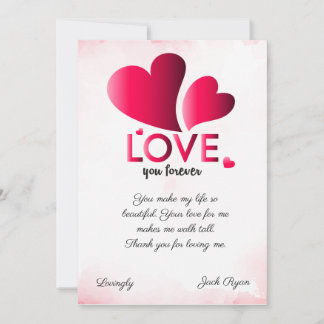 for ever you my love DIY Holiday Card