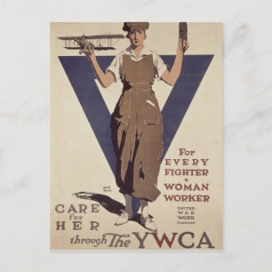 For Every Fighter a Woman Worker Postcard