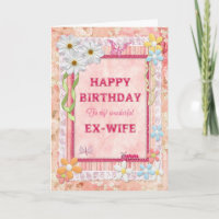For ex-wife, craft birthday card