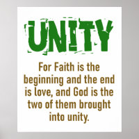For Faith Is The Beginning - Unity Quote