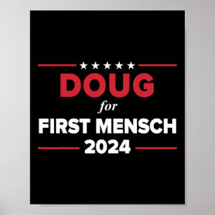 For First Mensch Kamala Doug 2024 Poster