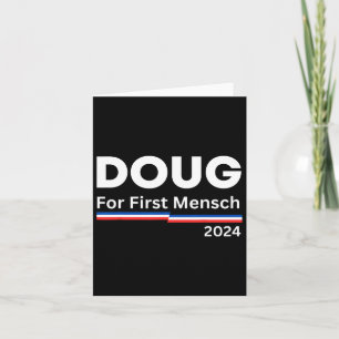 For First Mensch Yiddish Pun Kamala Harris Hebrew Card