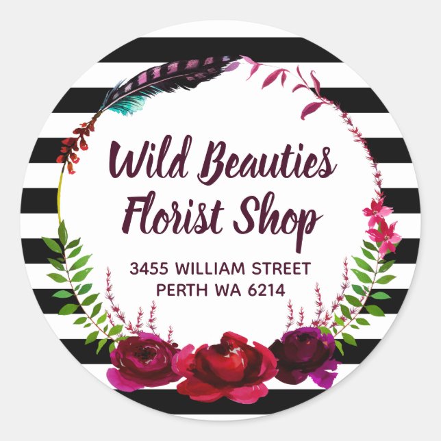 For Florist Floral Artist Classic Round Sticker (Front)