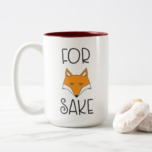 For Fox Sake Two-Tone Coffee Mug