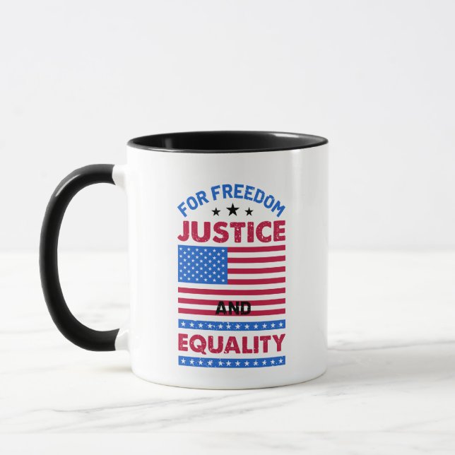 For Freedom, Justice and Equality Mug (Left)