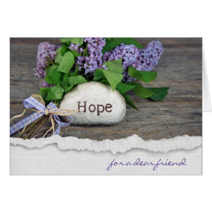 for friend-lilac bouquet with hope text