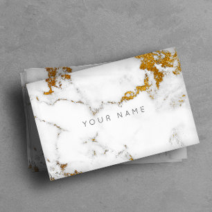 For Gaayu Golden White Grey Marble Vip Business Card