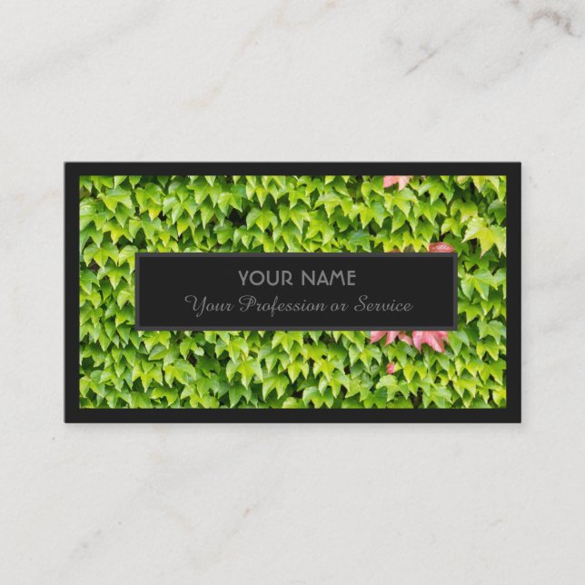 For garden experts and natural designers business  business card (Front)