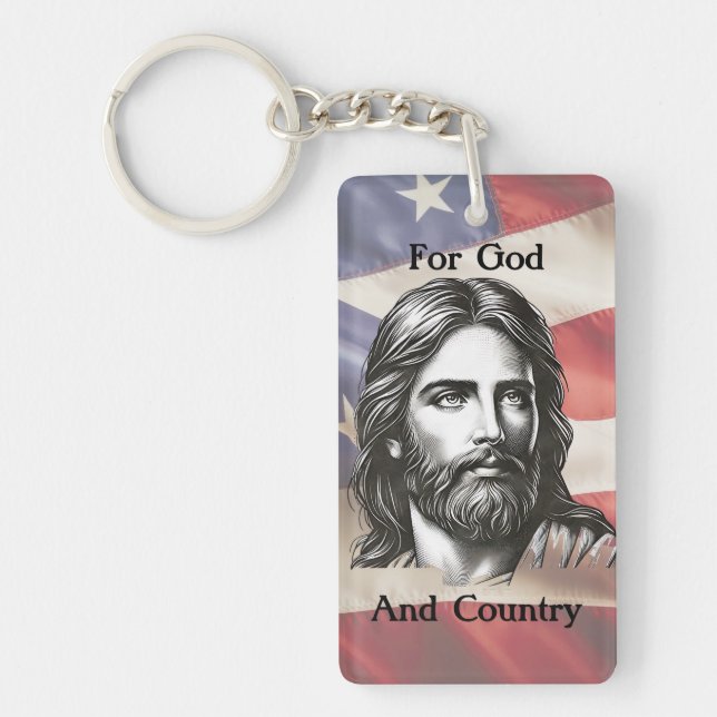 For God And Country Key Ring (Front)