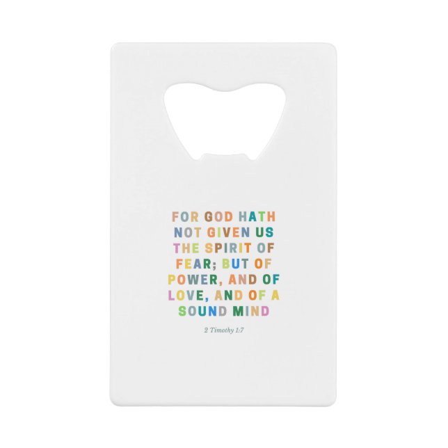 For God Hath Not Given Us  | 2 Timothy 1:7 (Front)