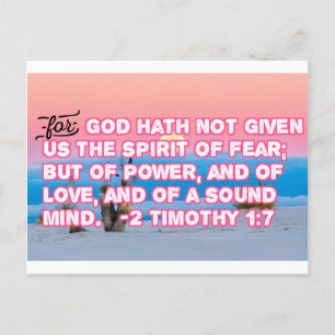 For God Hath Not Given Us the Spirit of Fear Holiday Postcard