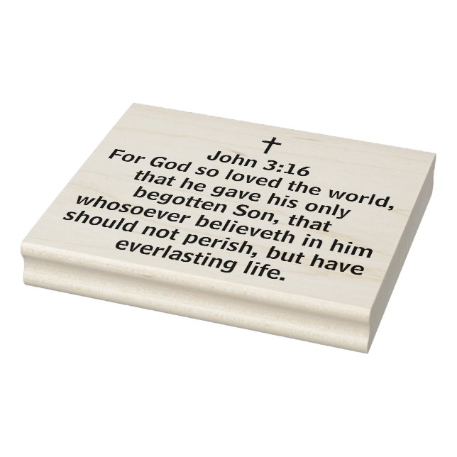 For God loves the world John 3:16  Rubber Stamp (Stamp)