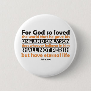 For God So Loved The World 6 Cm Round Badge