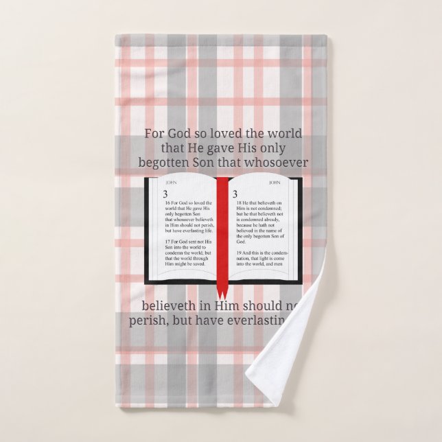 For God So Loved the World Bath Towel Set (Hand Towel)