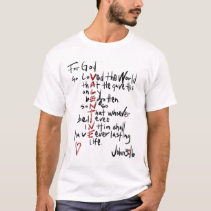 For God So Loved The World Bible Verse Jesus Is My T-Shirt
