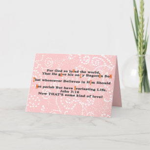 For God so loVed the world, - Cust... - Customised Card