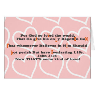 For God so loVed the world, - Customised