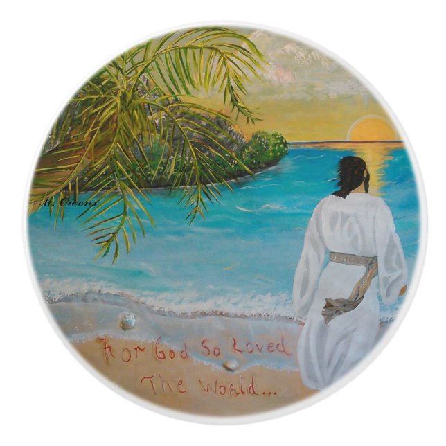 "For God So Loved The World..." Door knob (Front)