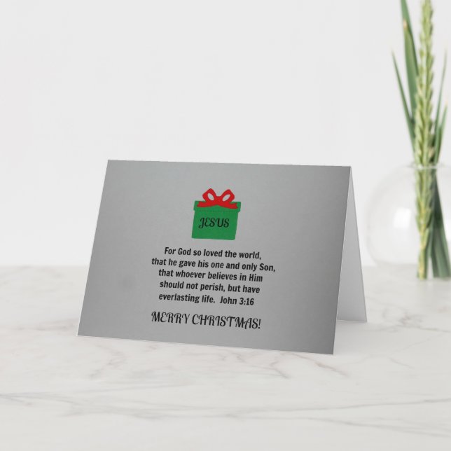 For God so loved the world... Holiday Card (Front)