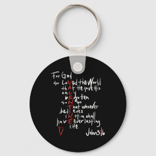 For God So Loved The World Jesus Is My Valentine Key Ring
