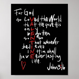 For God So Loved The World Jesus Is My Valentine  Poster