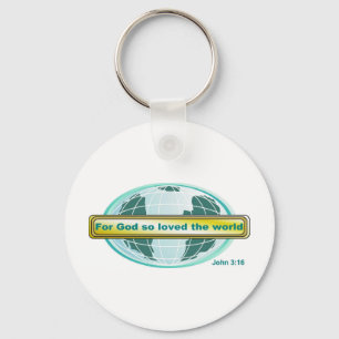 For God so loved the world, John 3:16 Key Ring