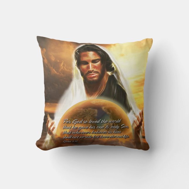 For God so loved the world Pillow (Front)