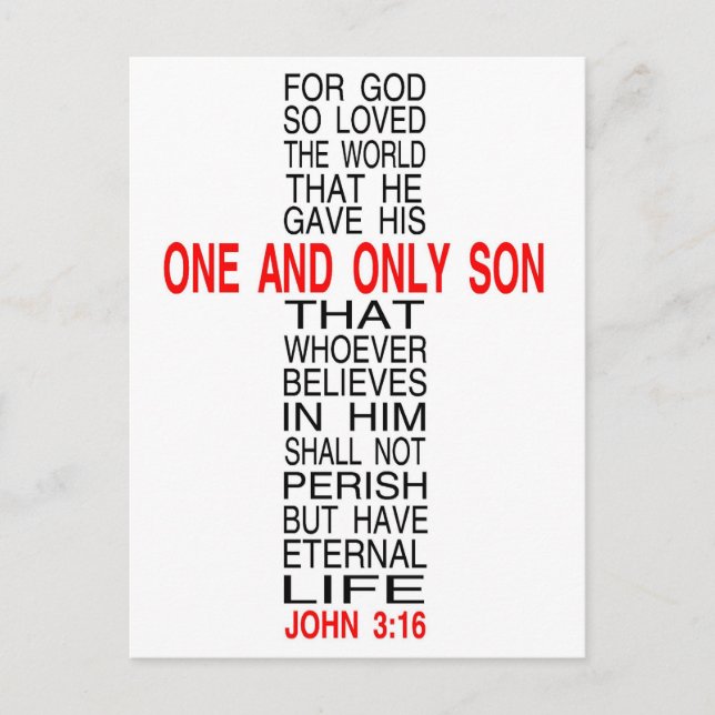 For God So Loved The World postcard (Front)