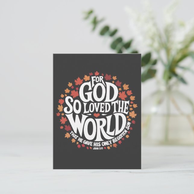 For God So Loved the World Postcard (Standing Front)