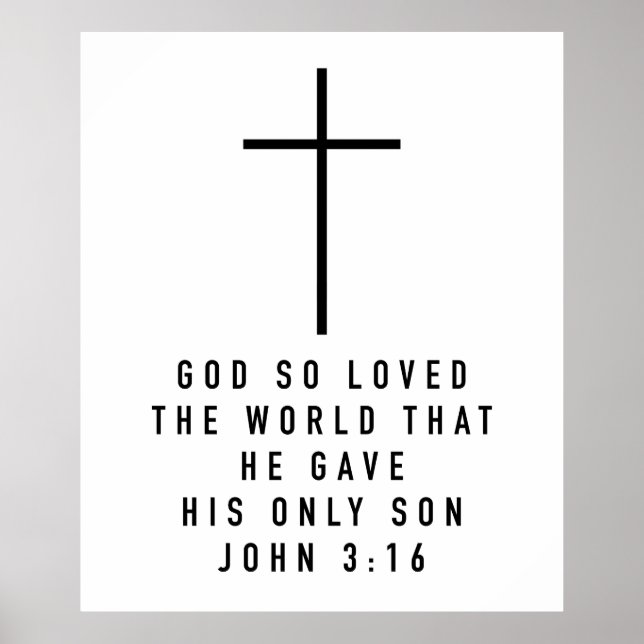 For God So Loved The World Scripture Poster (Front)