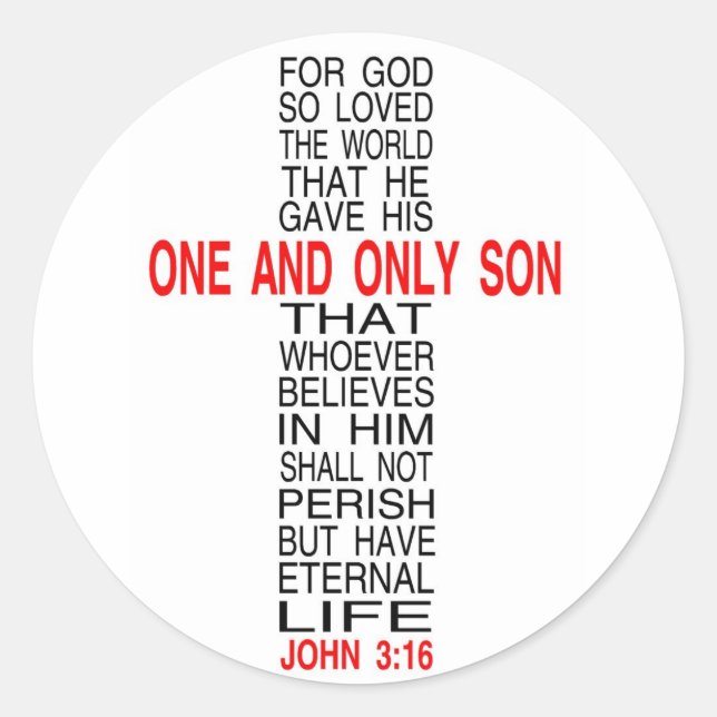 For God So Loved The World sticker (Front)