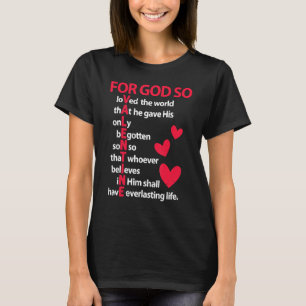 For God So Loved The World Valentine Christian Clo T-Shirt