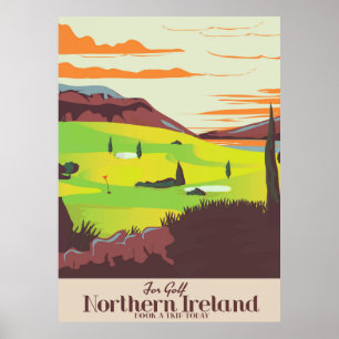 'For Golf' Northern Ireland Travel poster