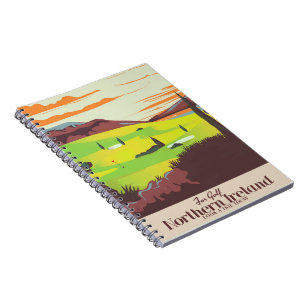 'For Golf' Northern Ireland Travel poster Notebook