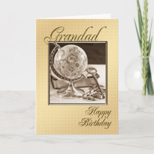 For Grandad, a traditional birthday card