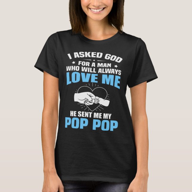 For Granddaughter Grandson From Pop Pop T-Shirt (Front)