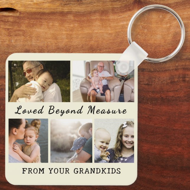 For Grandma & Grandpa – Loved Beyond Measure Key Ring (Back)