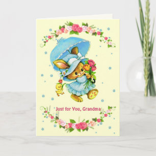 For Grandma on Mother's Day. Sweet Bunny Card