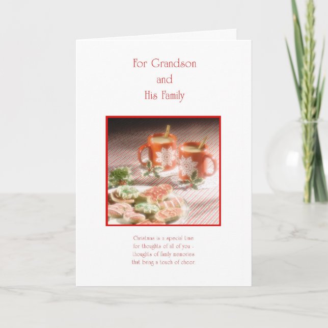 For Grandson and His Family Holiday Card (Front)