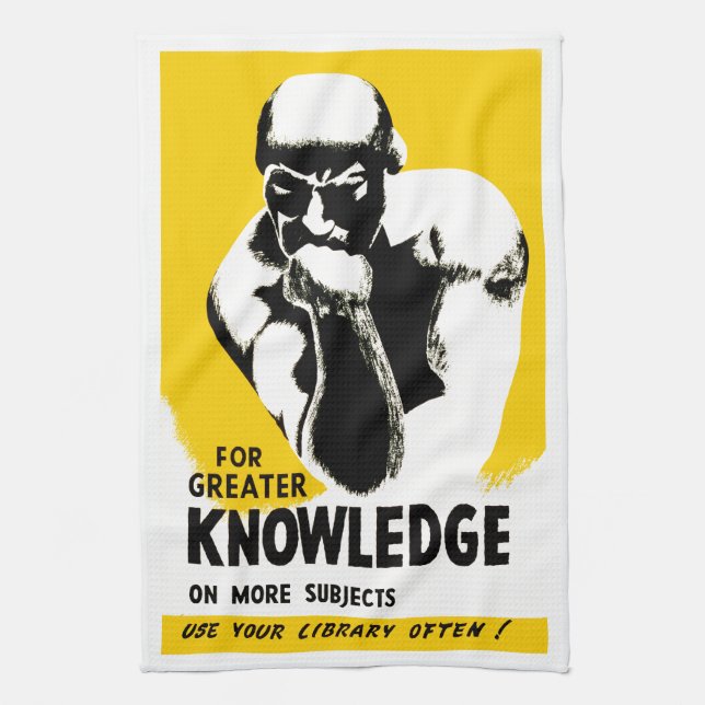 For Greater Knowledge Tea Towel (Vertical)