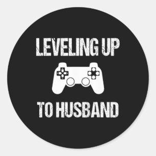 For Groom Video Game Lovers1 Classic Round Sticker