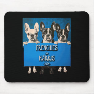 For Harris 2024 Adorable Bulldog Campaign Art Mouse Pad