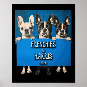 For Harris 2024 Adorable Bulldog Campaign Art Poster