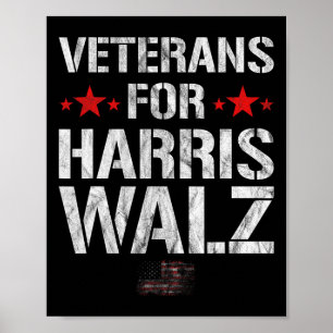 For Harris 2024 Kamala Harris Tim WAlzheimer Veter Poster