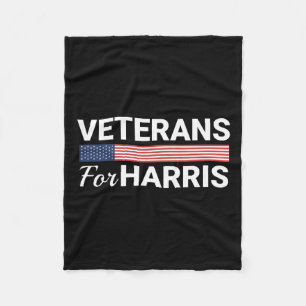For Harris 2024 - Military Vets Kamala Harris 1  Fleece Blanket