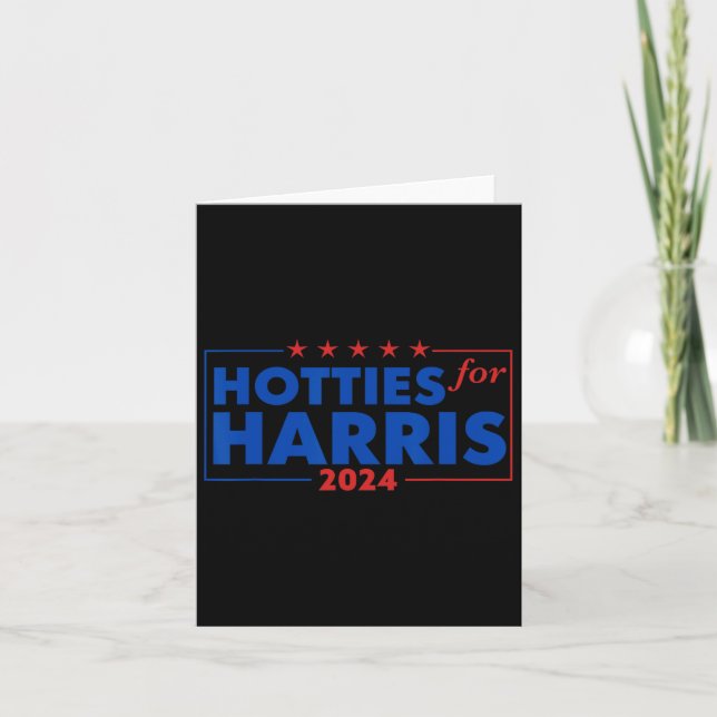 For Harris 24 Hotties For Harris 2024 Tee 2  Card (Front)