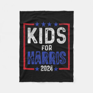 For Harris President Kids Toddlers Love Kamala Har Fleece Blanket