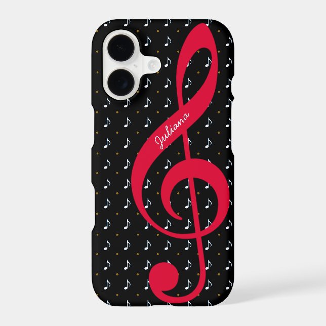 for her a personalised treble clef music (Back)