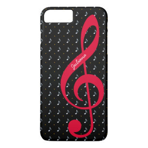 for her a personalised treble clef music iPhone 8 plus/7 plus case