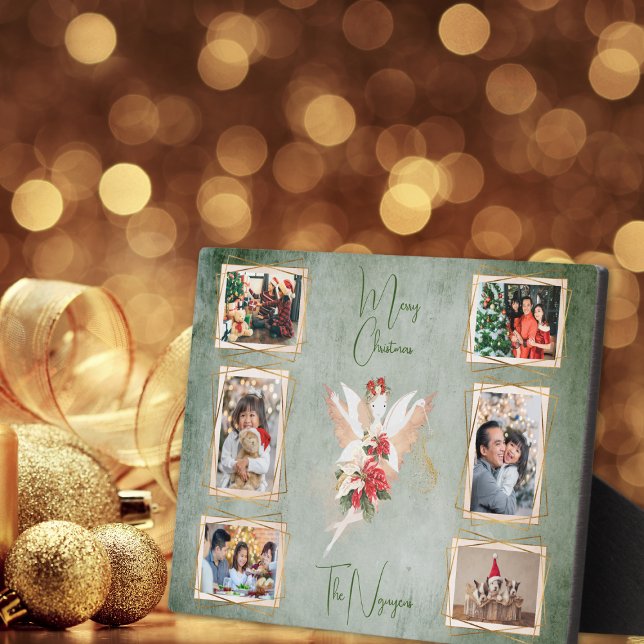 For Her Christmas Fairy Multi Photo Collage Plaque (Creator Uploaded)